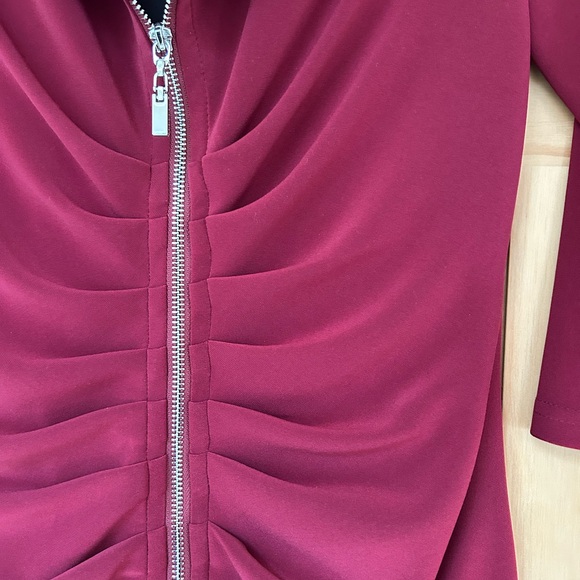 Joseph Ribkoff 3/4 sleeve zip up dress, size 6, NWT - Picture 2 of 3